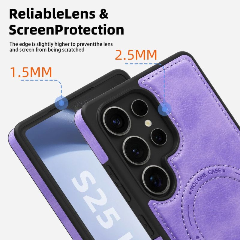 Case Samsung Galaxy S25 Ultra 5g Puhelinkuoret Nahkakuvio Yhteensopiva Magsafen Kanssa