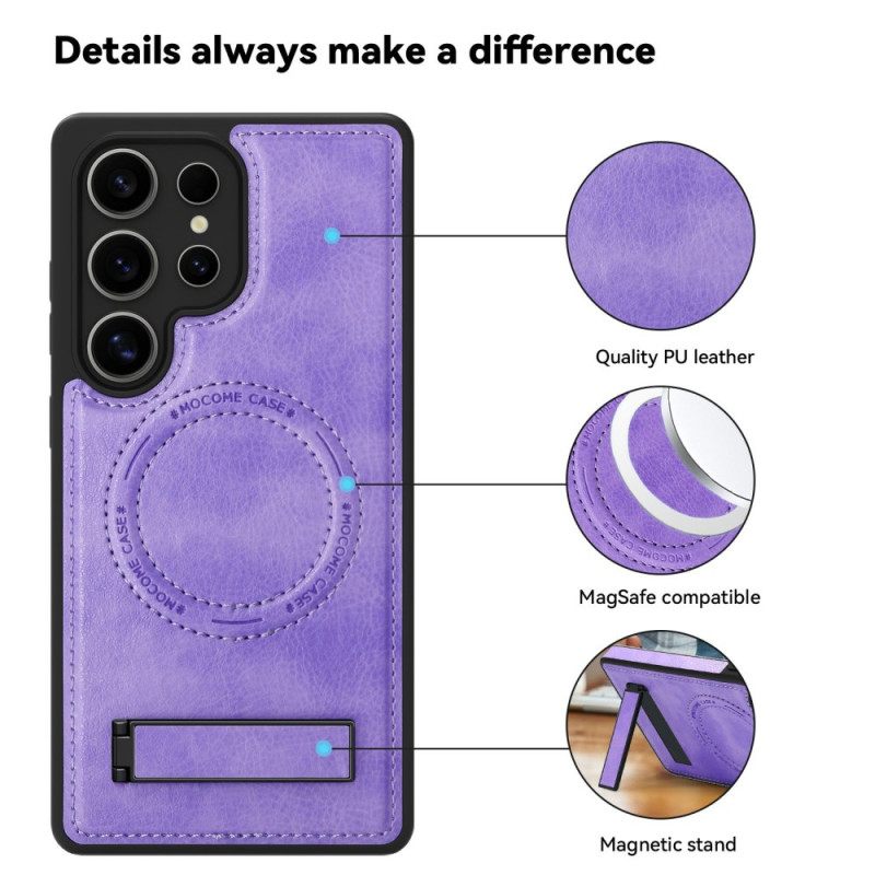 Case Samsung Galaxy S25 Ultra 5g Puhelinkuoret Nahkakuvio Yhteensopiva Magsafen Kanssa