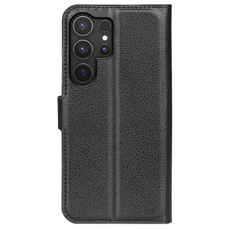 Kotelot Samsung Galaxy S25 Ultra 5g Klassinen Litsikuvioinen Tekonahkalaukku Suojakuori