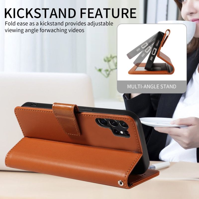 Kotelot Samsung Galaxy S25 Ultra 5g Rfid-nahkalompakko Hihnalla