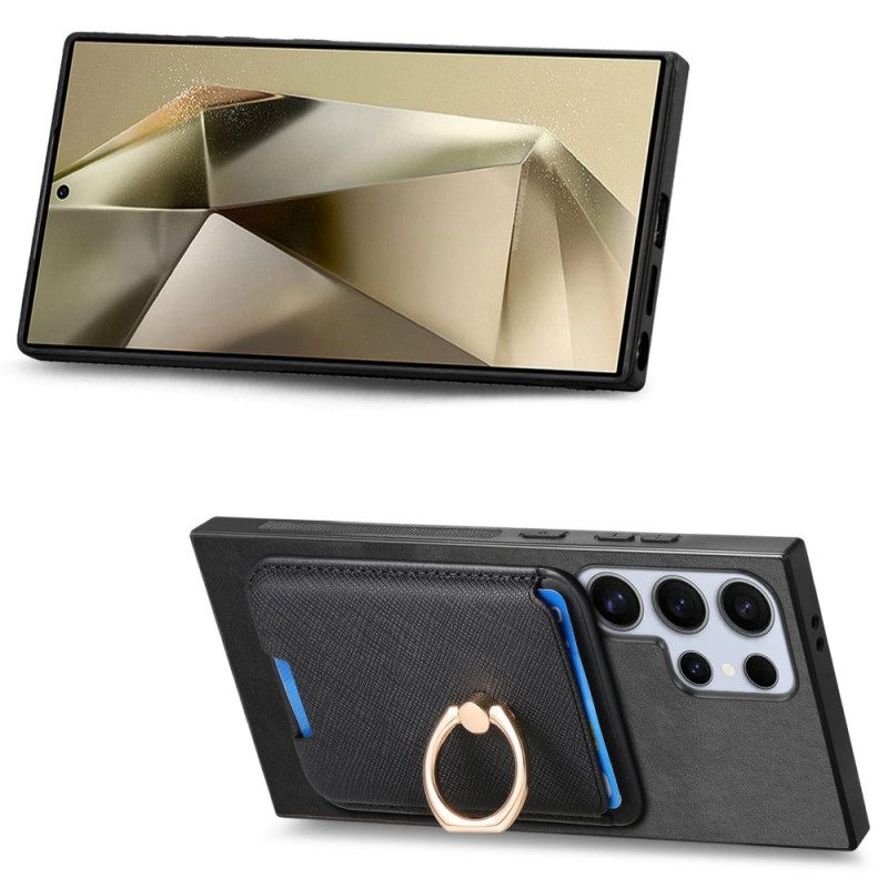 Kuori Samsung Galaxy S25 Ultra 5g Irrotettava Magneettikorttikotelo Ja Jalusta