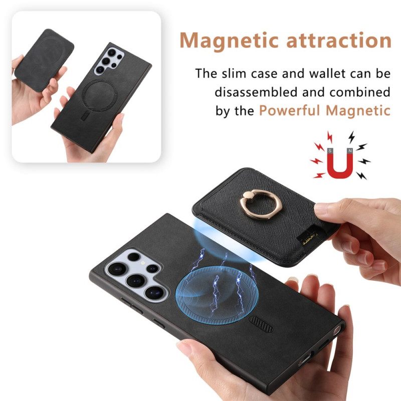 Kuori Samsung Galaxy S25 Ultra 5g Irrotettava Magneettikorttikotelo Ja Jalusta