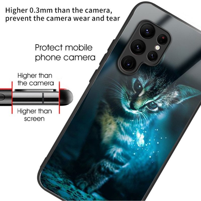 Kuori Samsung Galaxy S25 Ultra 5g Karkaistusta Lasista Tehty Kissa