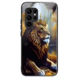Kuori Samsung Galaxy S25 Ultra 5g Karkaistusta Lasista Valmistettu Kultainen Leijona
