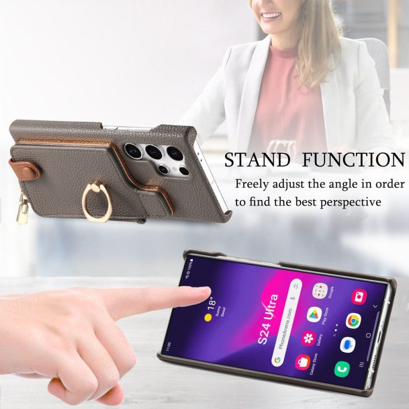 Kuori Samsung Galaxy S25 Ultra 5g Keinonahkainen Lompakko Suojakuori