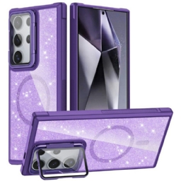 Kuori Samsung Galaxy S25 Ultra 5g Kimallus Sisäänrakennetulla Jalustalla Suojakuori