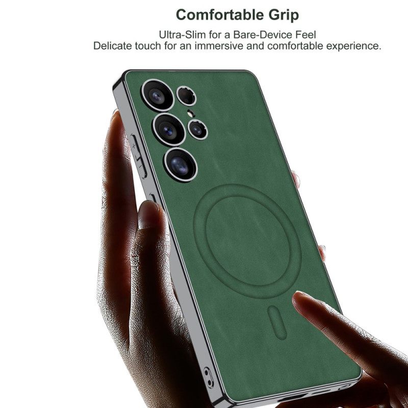 Kuori Samsung Galaxy S25 Ultra 5g Matta Keinonahka Yhteensopiva Magsafen Kanssa Suojakuori