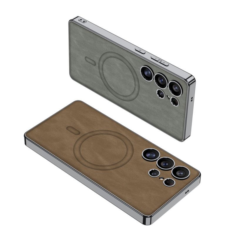 Kuori Samsung Galaxy S25 Ultra 5g Matta Keinonahka Yhteensopiva Magsafen Kanssa Suojakuori