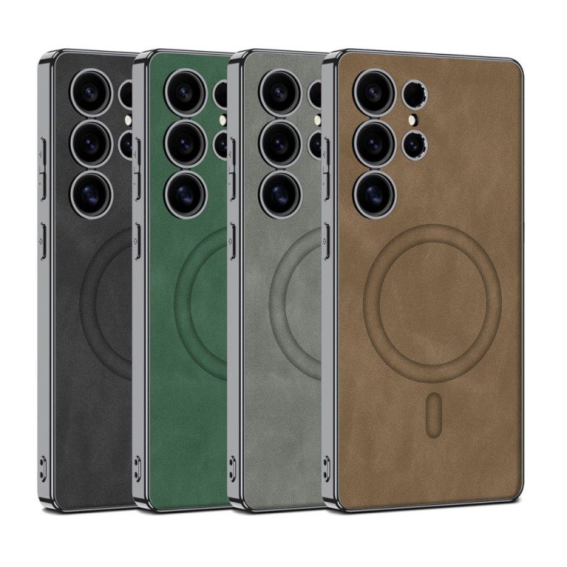 Kuori Samsung Galaxy S25 Ultra 5g Matta Keinonahka Yhteensopiva Magsafen Kanssa Suojakuori