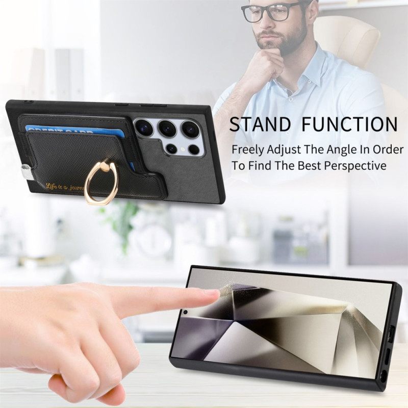 Kuori Samsung Galaxy S25 Ultra 5g Mokkanahkainen Irrotettava Korttikotelo Suojakuori