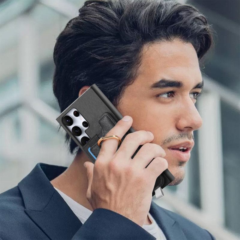 Kuori Samsung Galaxy S25 Ultra 5g Mokkanahkainen Irrotettava Korttikotelo Suojakuori