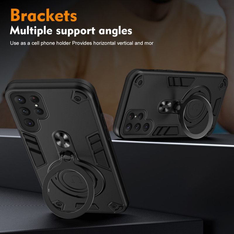 Kuori Samsung Galaxy S25 Ultra 5g Pyörivä Jalusta Ja Iskunkestävä Suoja