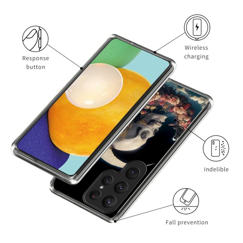 Kuori Samsung Galaxy S25 Ultra 5g Vaaleanpunainen Pääkallo