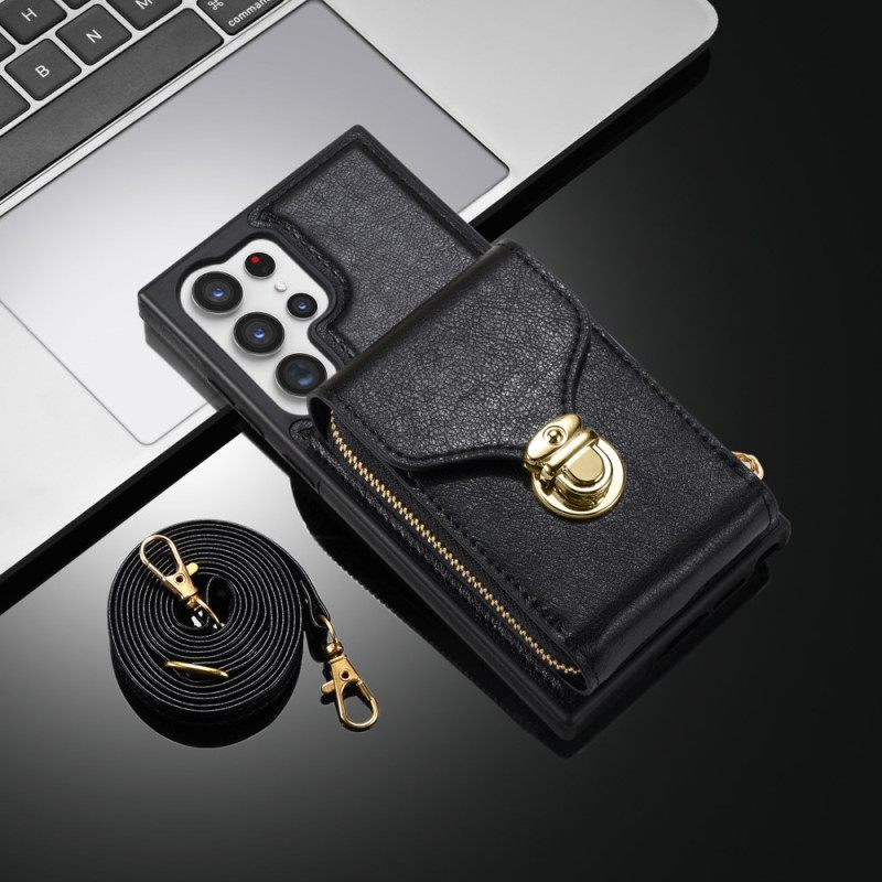 Kuori Samsung Galaxy S25 Ultra 5g Vetoketjullinen Ja Olkalaukku
