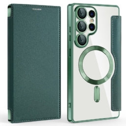 Nahkakotelo Samsung Galaxy S25 Ultra 5g Magsafe-yhteensopiva Rfid-suojatun Nahkakuvion Kanssa