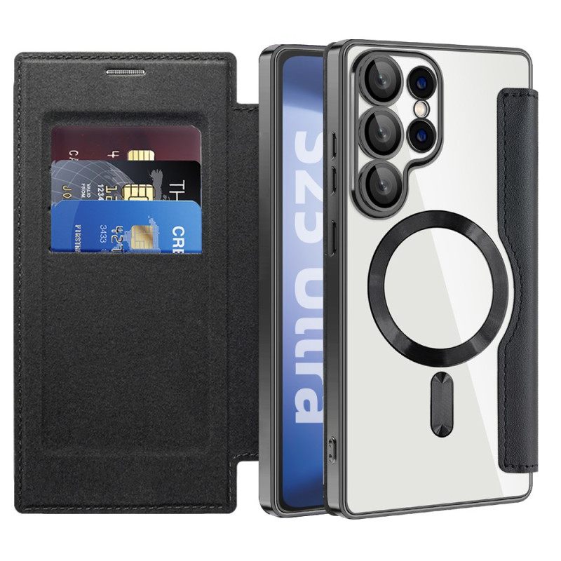 Nahkakotelo Samsung Galaxy S25 Ultra 5g Magsafe-yhteensopiva Tikattu