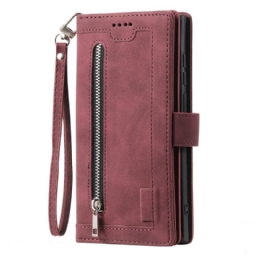 Nahkakotelo Samsung Galaxy S25 Ultra 5g Vetoketjullinen Lompakko