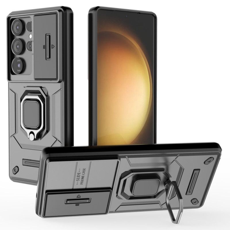 Puhelinkuoret Samsung Galaxy S25 Ultra 5g Kestävä Rengas Linssinsuojalla