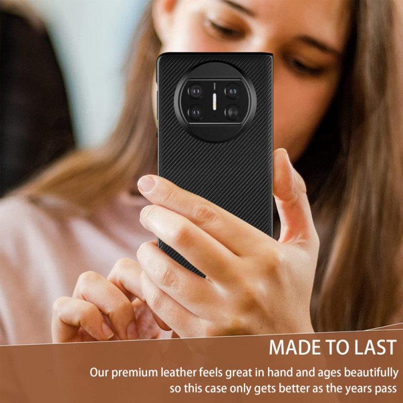 Kuori Huawei Mate X3 Kudottu Nahka Tyyli