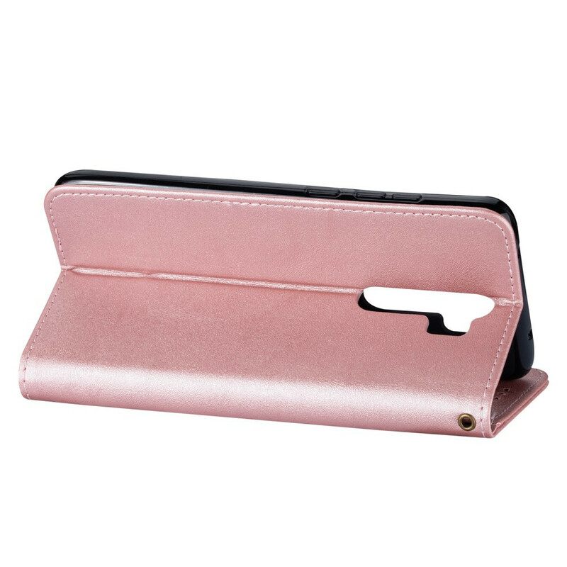 Flip Case Xiaomi Redmi Note 8 Pro Kukkaro Kaulanauhalla