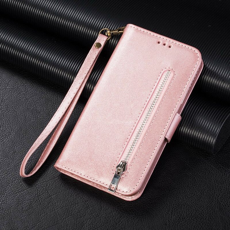 Flip Case Xiaomi Redmi Note 8 Pro Kukkaro Kaulanauhalla