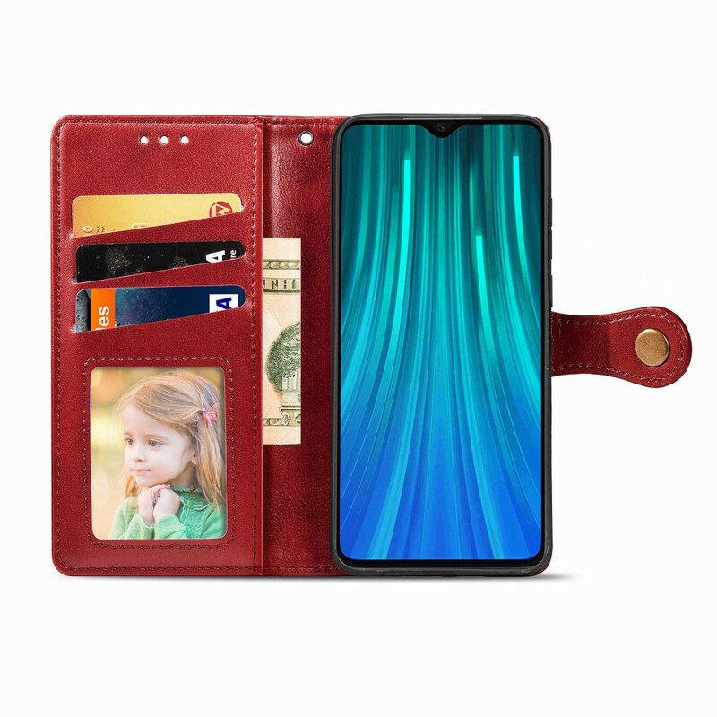 Kotelot Xiaomi Redmi Note 8 Pro Keinonahka Ja Vintage-lukko
