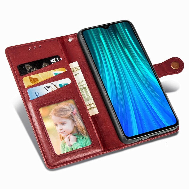 Kotelot Xiaomi Redmi Note 8 Pro Keinonahka Ja Vintage-lukko