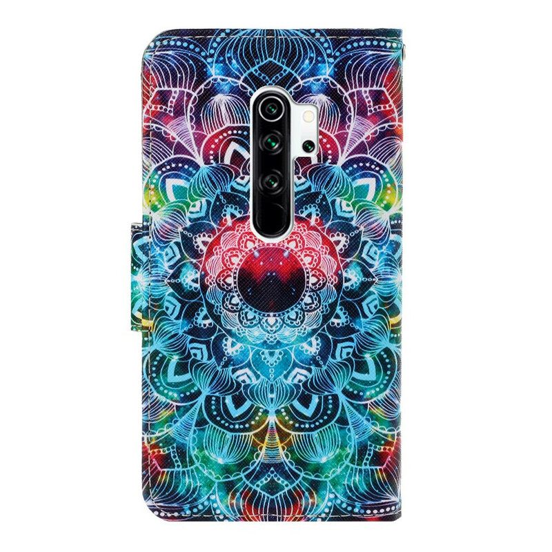 Kotelot Xiaomi Redmi Note 8 Pro Suojaketju Kuori Flashy Mandala Hihnalla