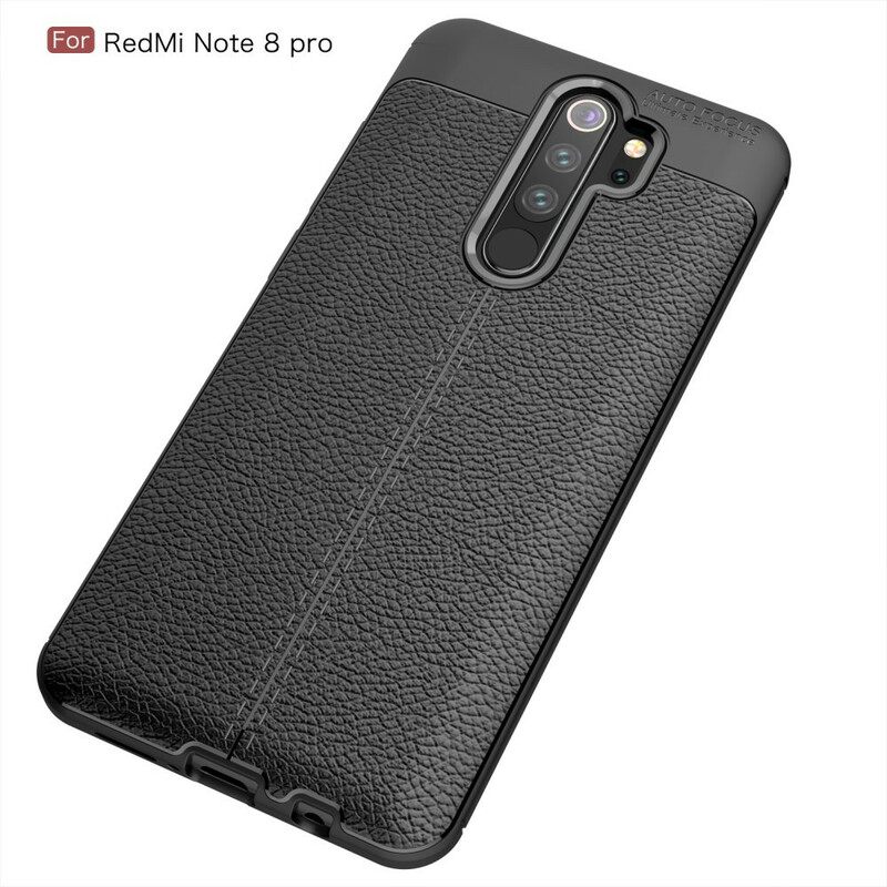 Kuori Xiaomi Redmi Note 8 Pro Nahkaefekti Litsi Kaksinkertainen Linja