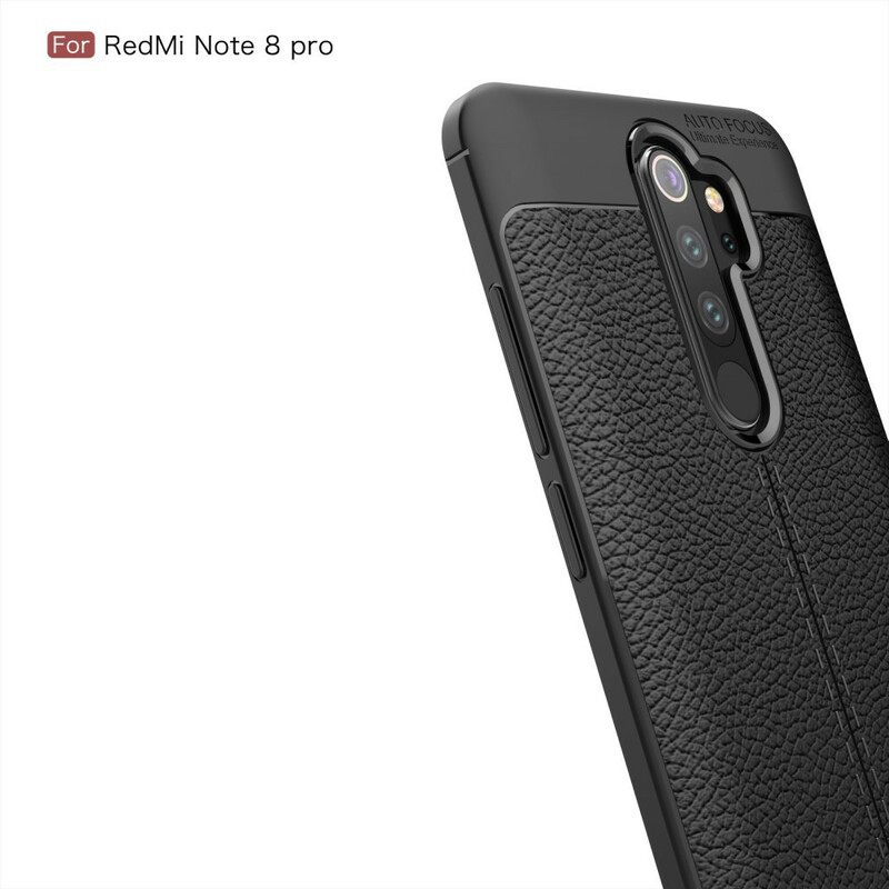 Kuori Xiaomi Redmi Note 8 Pro Nahkaefekti Litsi Kaksinkertainen Linja