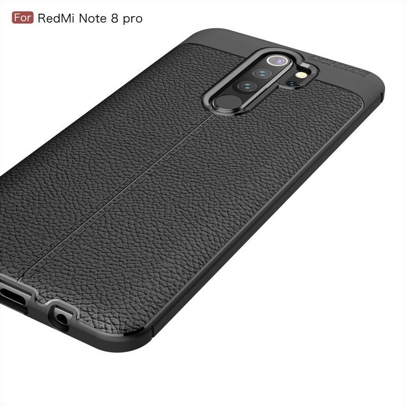 Kuori Xiaomi Redmi Note 8 Pro Nahkaefekti Litsi Kaksinkertainen Linja