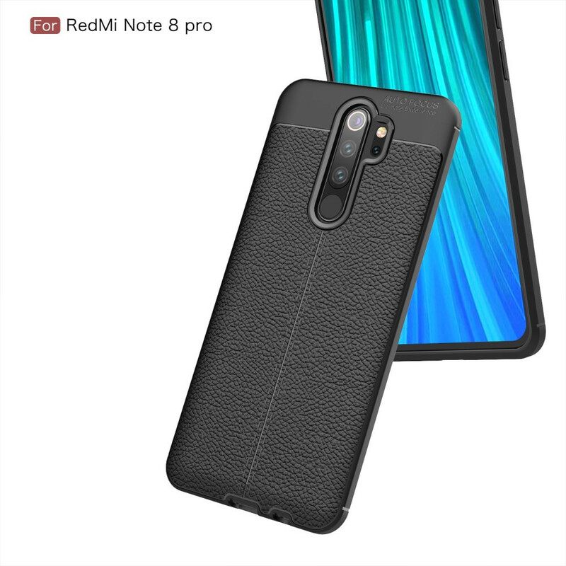 Kuori Xiaomi Redmi Note 8 Pro Nahkaefekti Litsi Kaksinkertainen Linja