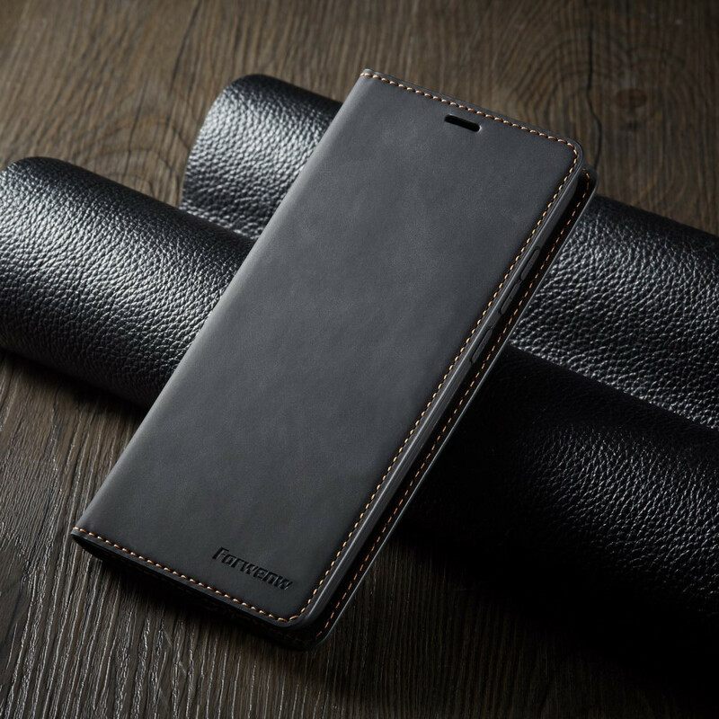 Nahkakotelo Xiaomi Redmi Note 8 Pro Nahkaefekti Forwenw