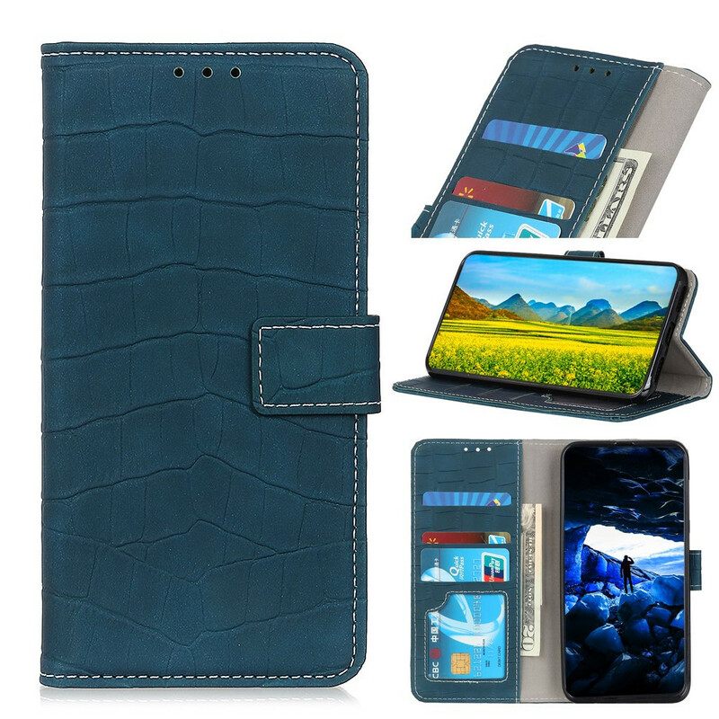 Nahkakotelo Xiaomi Redmi Note 8 Pro Vintage Crocodile Skin Style