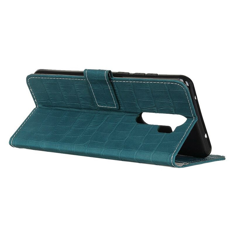 Nahkakotelo Xiaomi Redmi Note 8 Pro Vintage Crocodile Skin Style