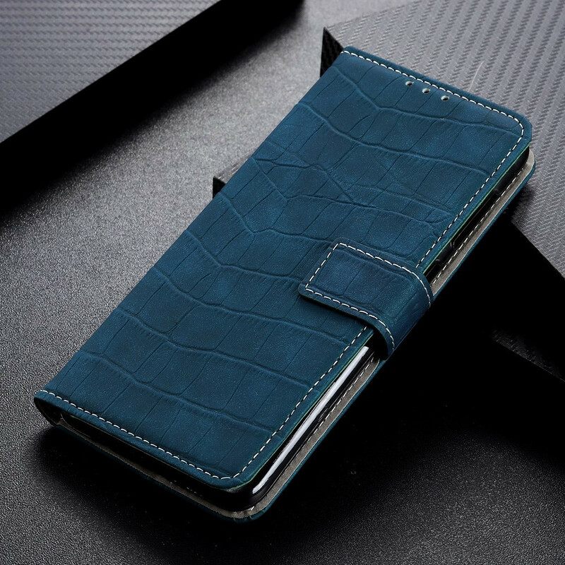 Nahkakotelo Xiaomi Redmi Note 8 Pro Vintage Crocodile Skin Style