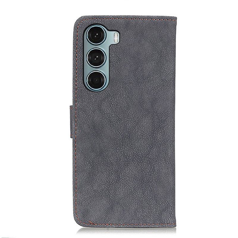 Kotelot Moto G200 5G Retro Haljasnahka Khazneh