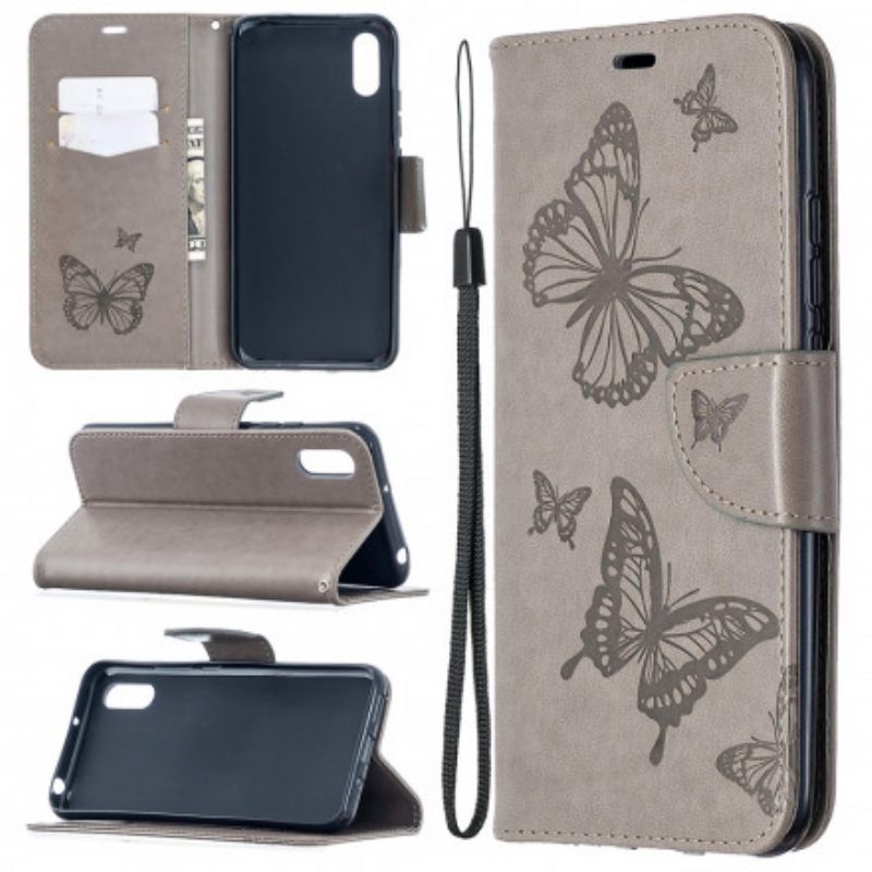 Kotelot Xiaomi Redmi 9A Suojaketju Kuori Butterflies Painettu Hihna