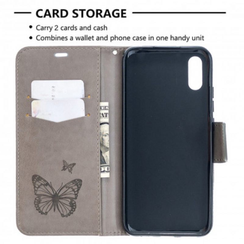 Kotelot Xiaomi Redmi 9A Suojaketju Kuori Butterflies Painettu Hihna