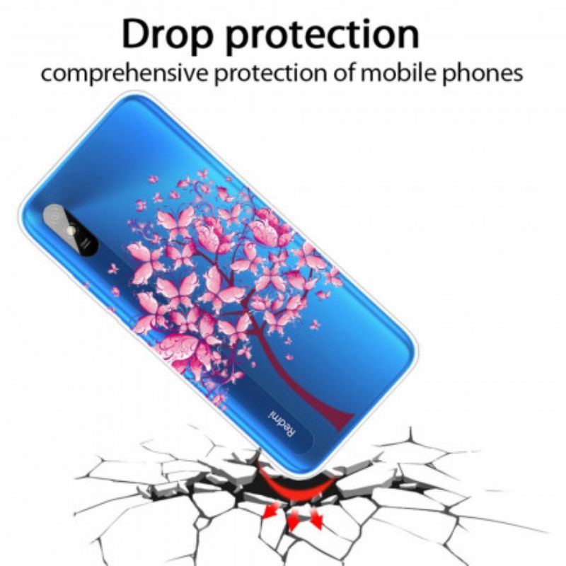 Kuori Xiaomi Redmi 9A Pink Tree Top