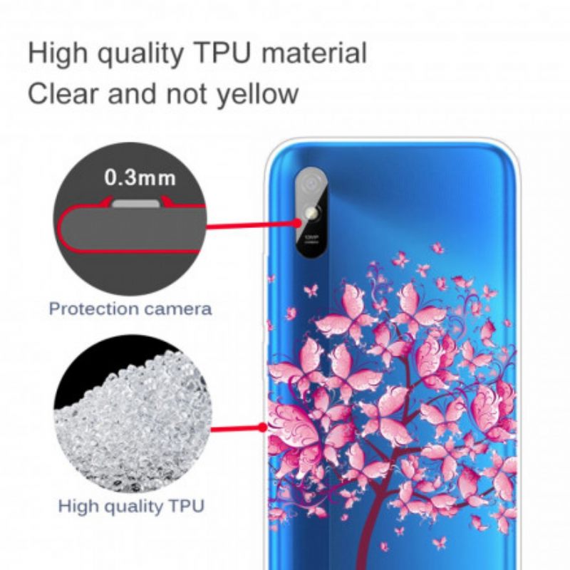 Kuori Xiaomi Redmi 9A Pink Tree Top
