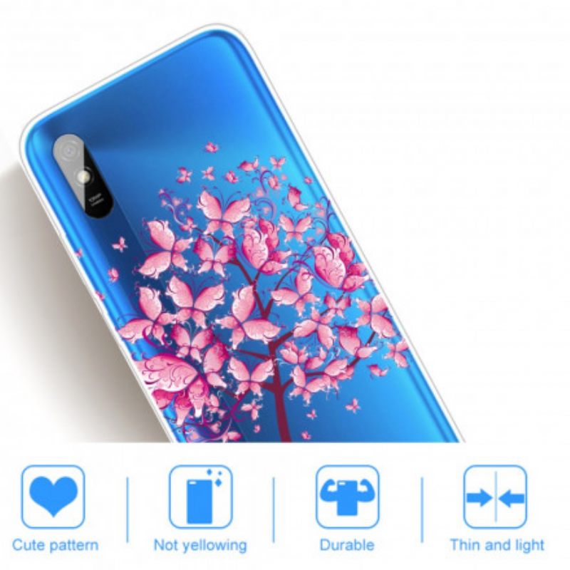 Kuori Xiaomi Redmi 9A Pink Tree Top