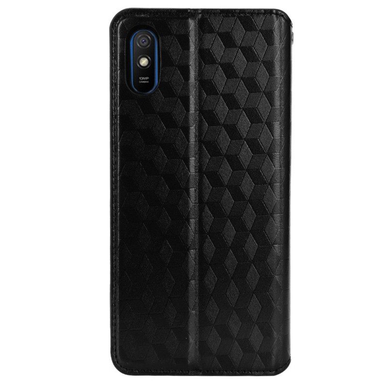 Puhelinkuoret Xiaomi Redmi 9A Kotelot Flip Diamond Leather Effect