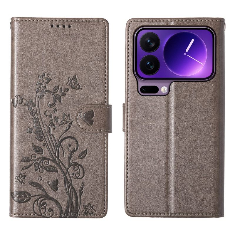 Kotelot Xiaomi 17 Pro Kukkakuvioinen Perhoskuvio