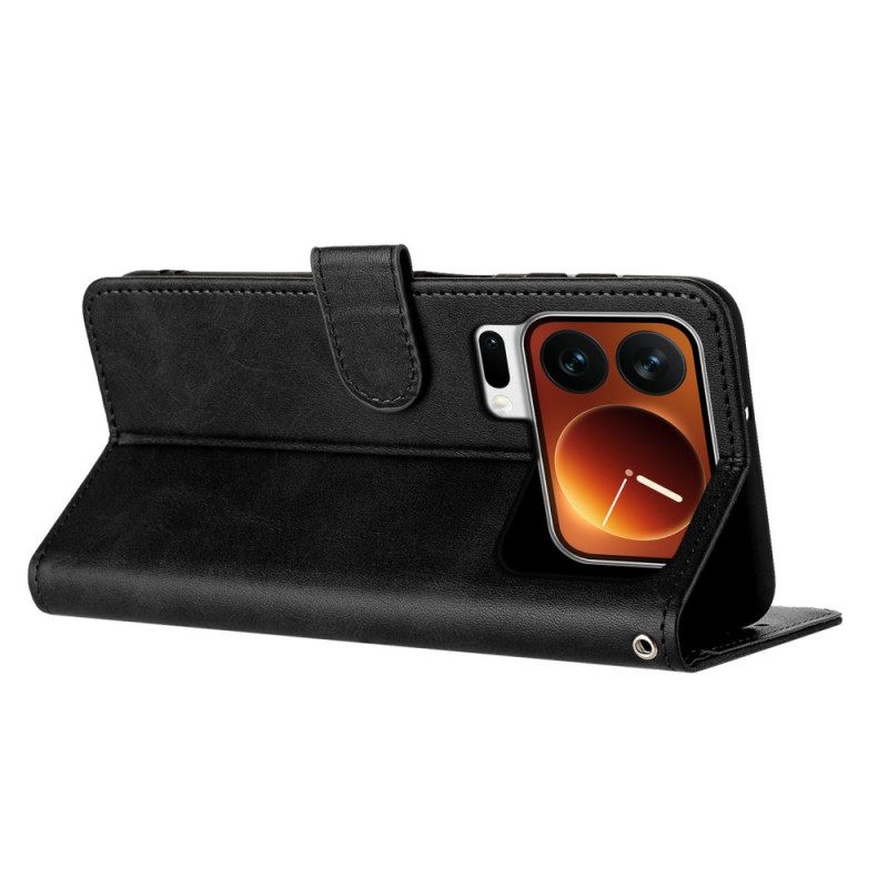 Kotelot Xiaomi 17 Pro Nahkakuvio Ja Nauha Suojakuori