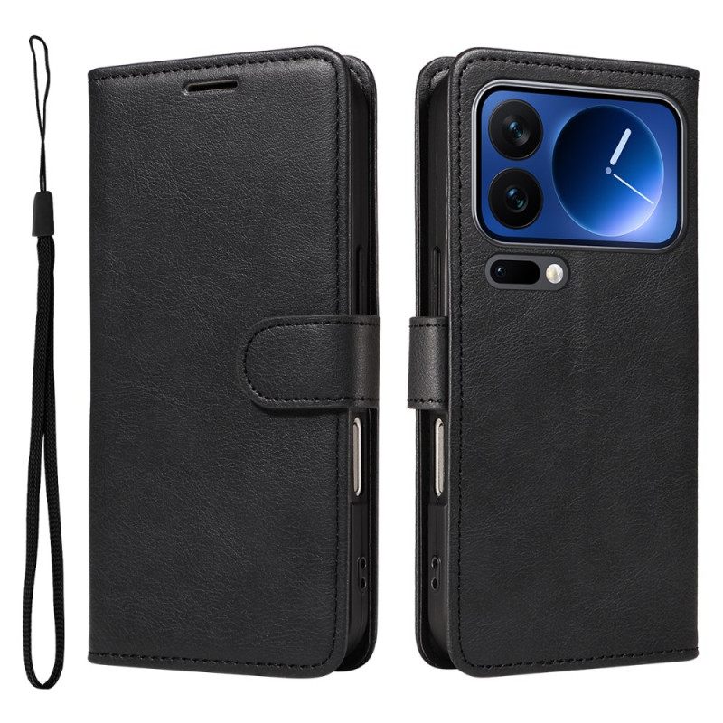 Kotelot Xiaomi 17 Pro Yksivärinen Nahkakuvio Suojakuori