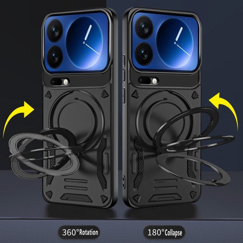 Kuori Xiaomi 17 Pro Magneettinen Suljin Pyörivällä Jalustalla Suojakuori