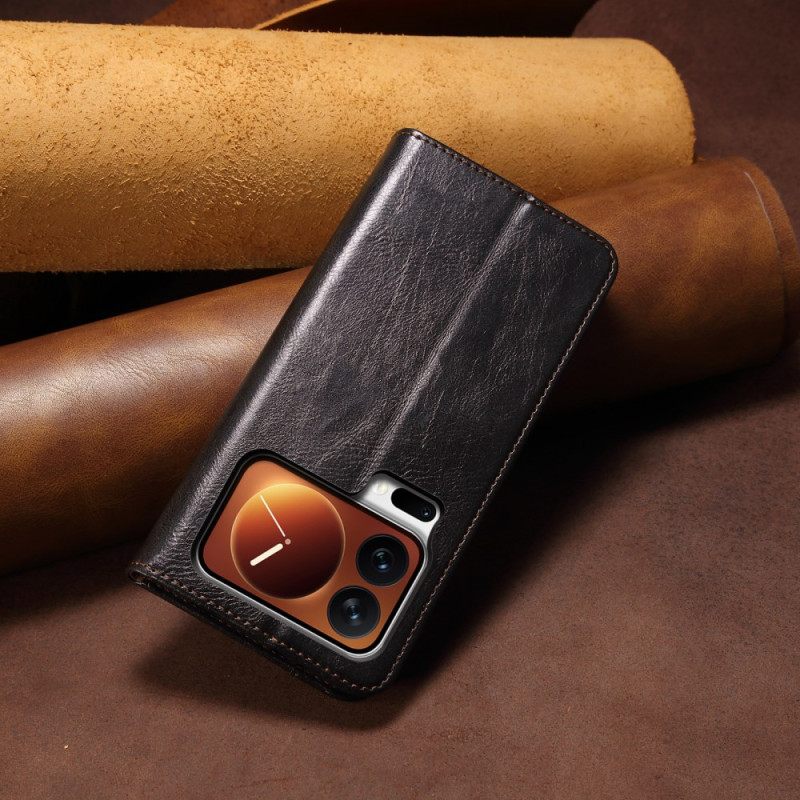 Nahkakotelo Xiaomi 17 Pro Vahattu Keinonahka Suojakuori