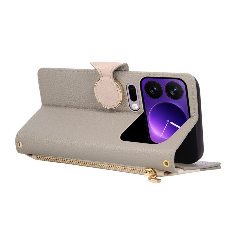 Nahkakotelo Xiaomi 17 Pro Vetoketjullinen Lompakko