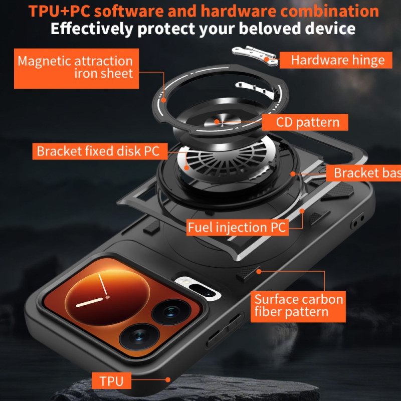 Puhelinkuoret Xiaomi 17 Pro Magneettinen Suljin Pyörivällä Jalustalla